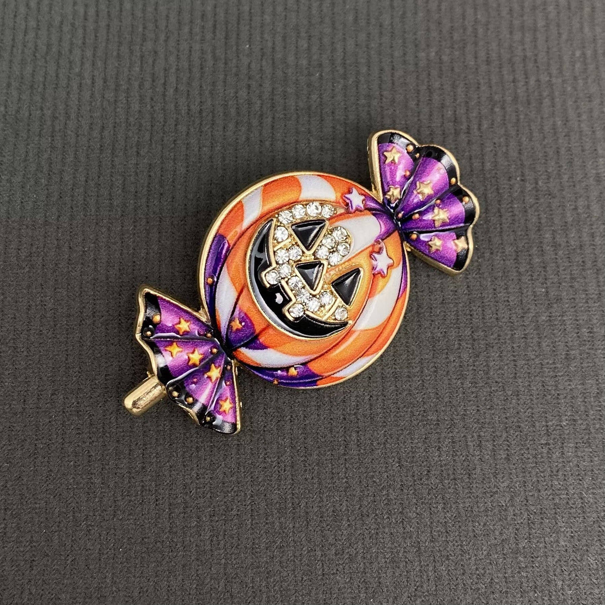 Halloween Enamel Pumpkin Candy Brooch