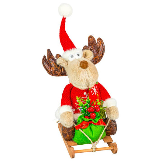 Christmas Sweater Moose Sledder
