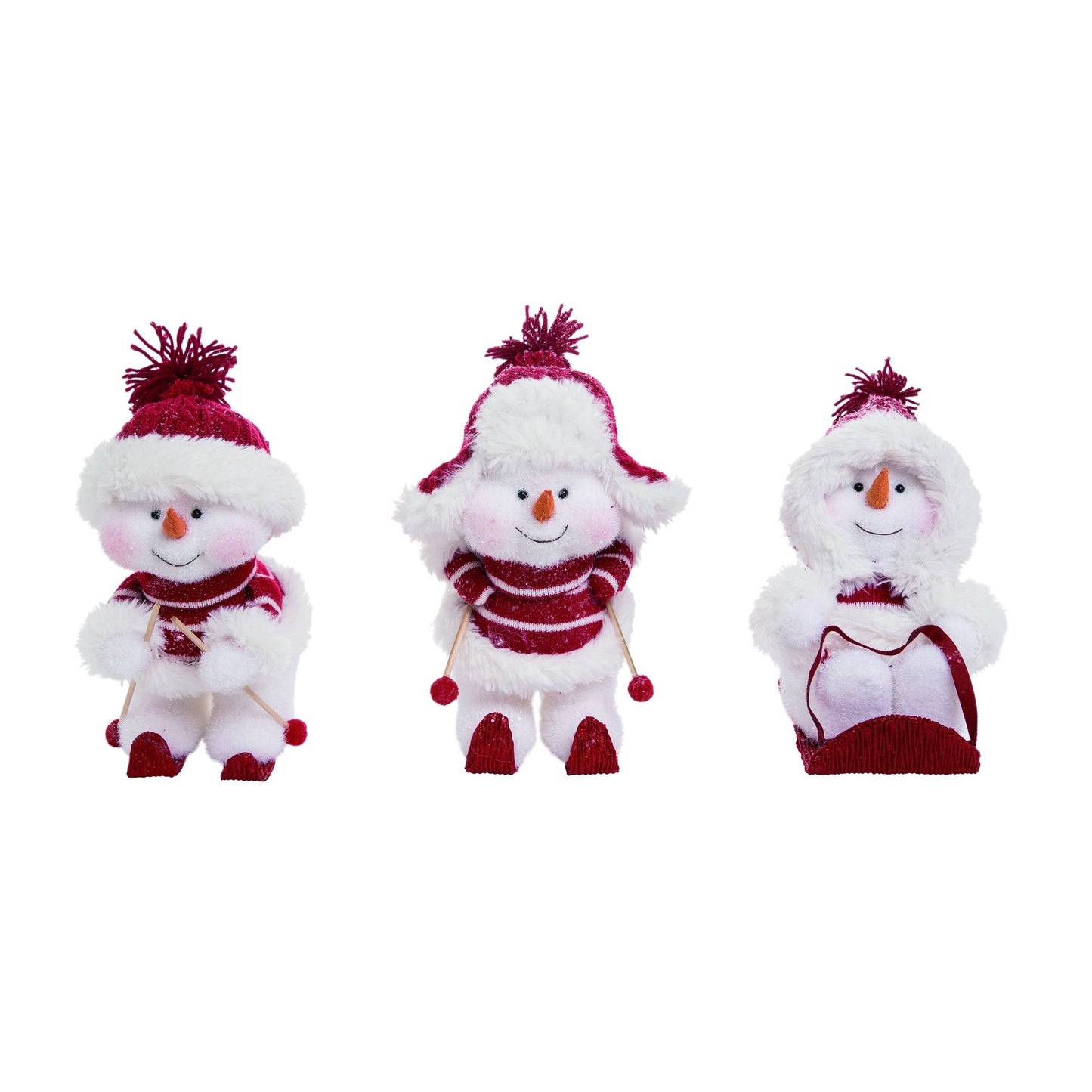 9 in. White Christmas Playful Snowman Assorted