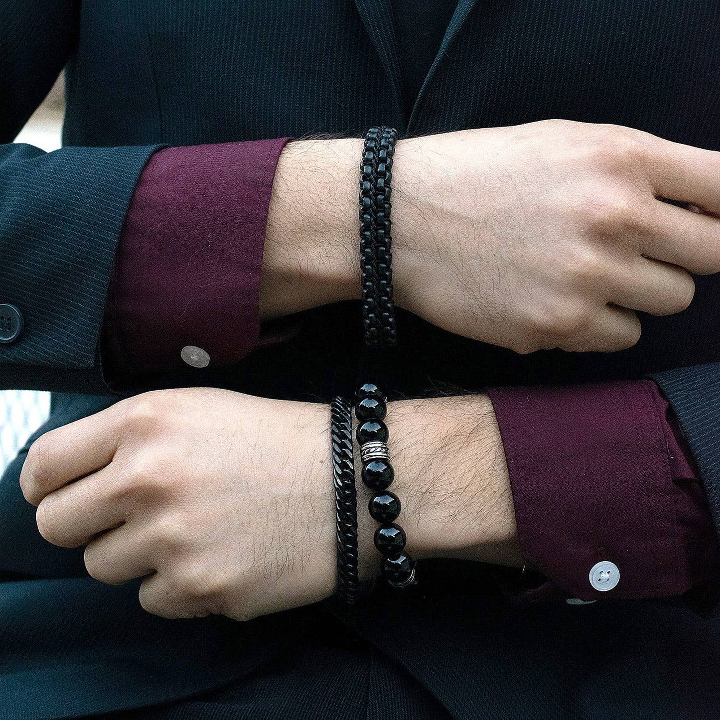 Crucible Stainless Steel 8mm Curb Chain Bracelet 8.25"