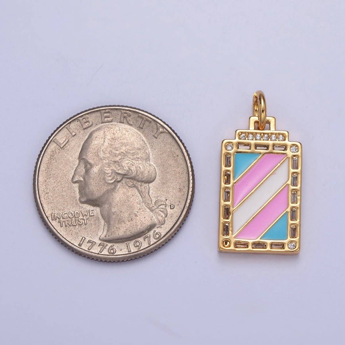 14k Gold Filled Trans Pride Pendant
