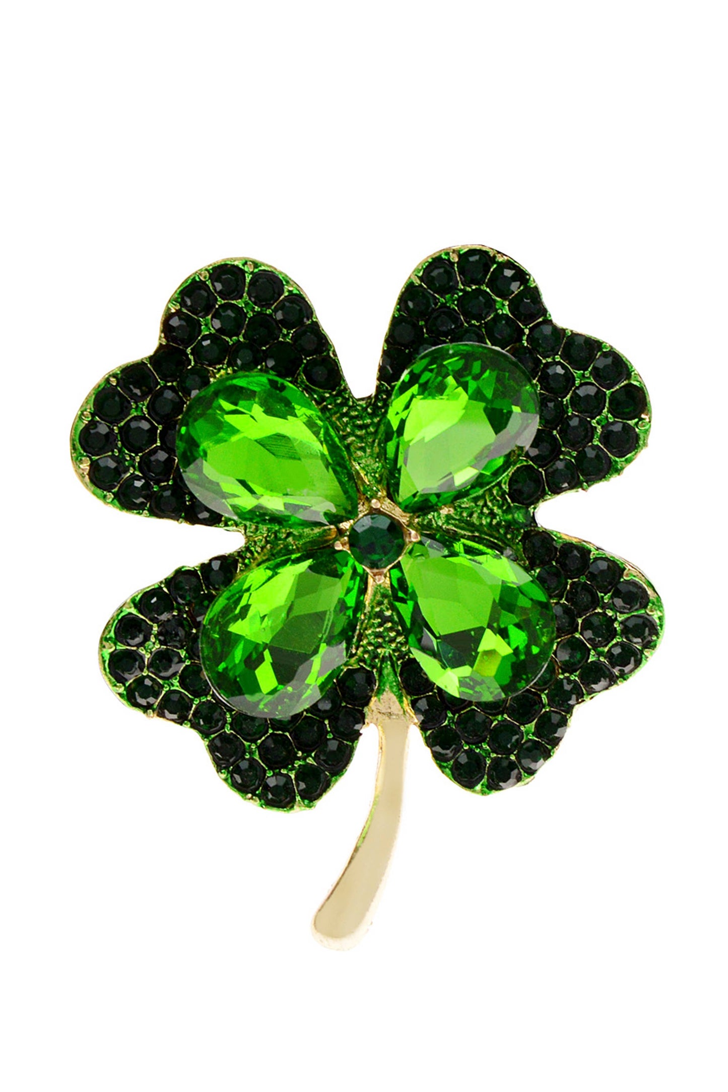 Clover Rhinestone Pin