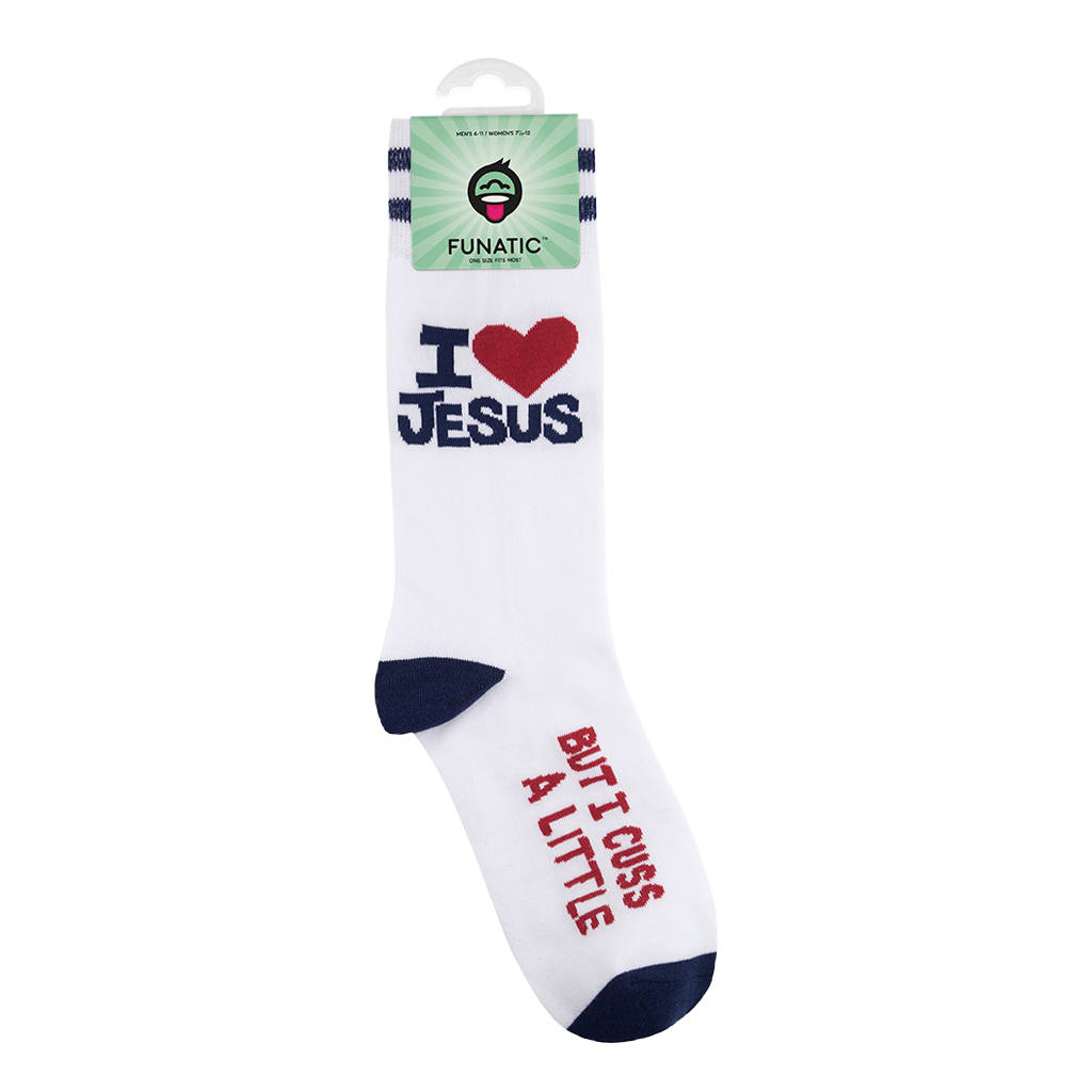 I Love Jesus (But I Cuss) Socks