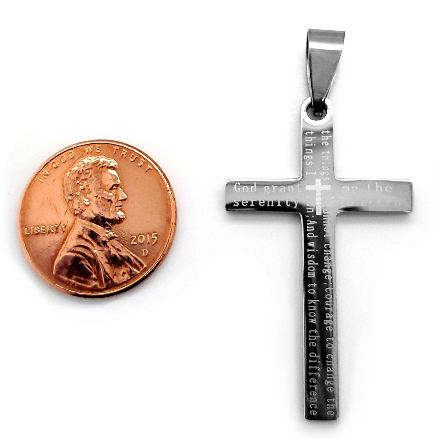 Serenity Prayer Cross Pendant