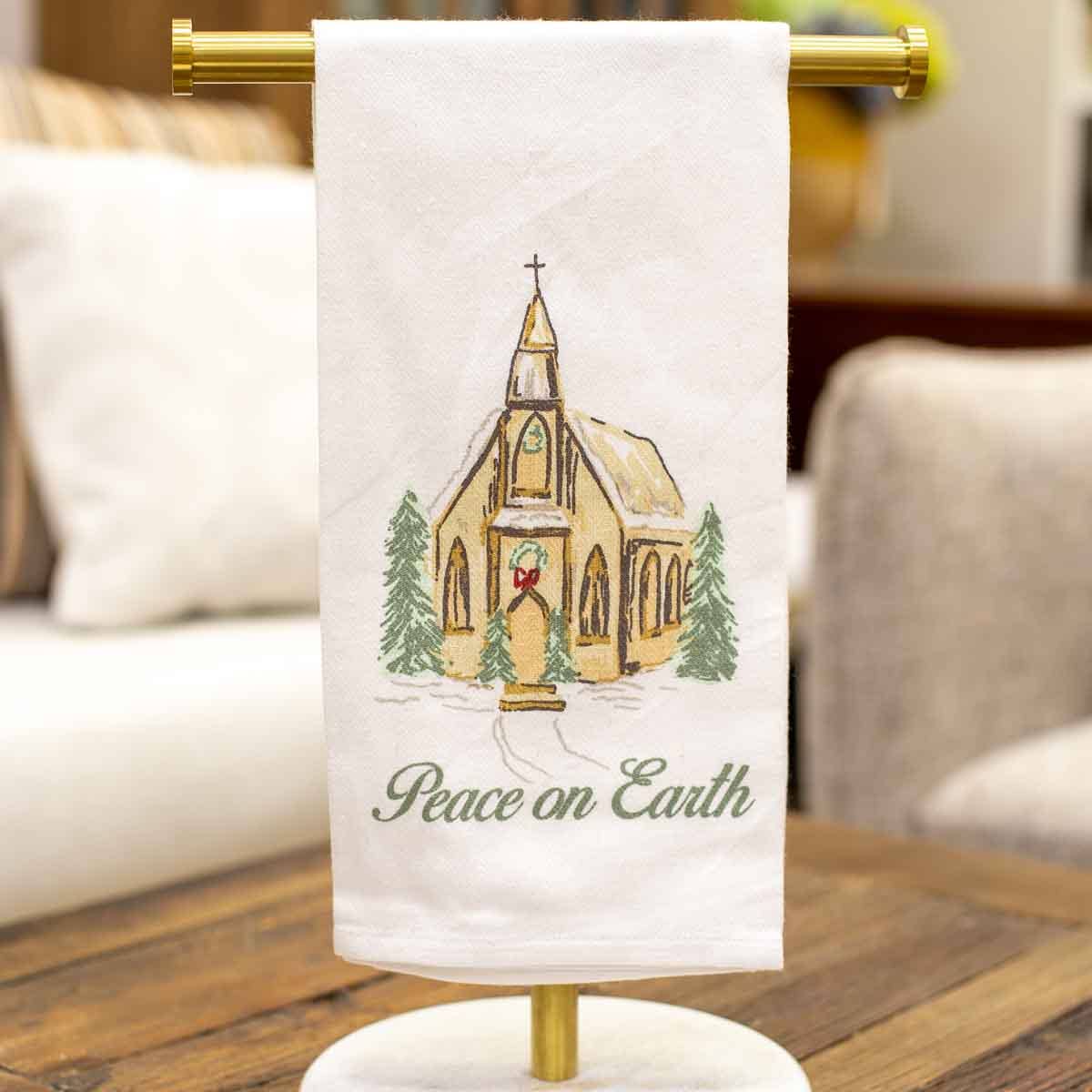 Peace On Earth Hand Towel - - Clearance