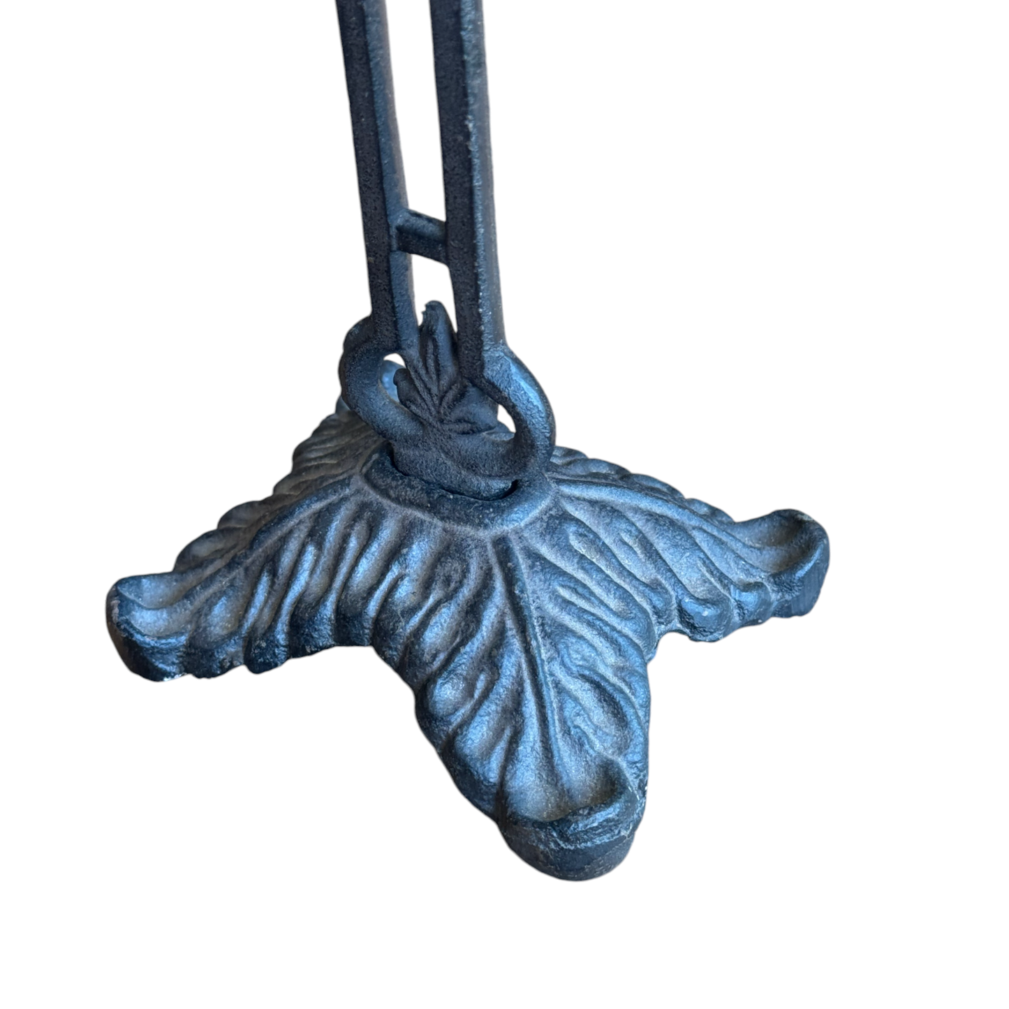 Cast Iron Filigree Table Cross on Rectangular Pedestal Base Clearance