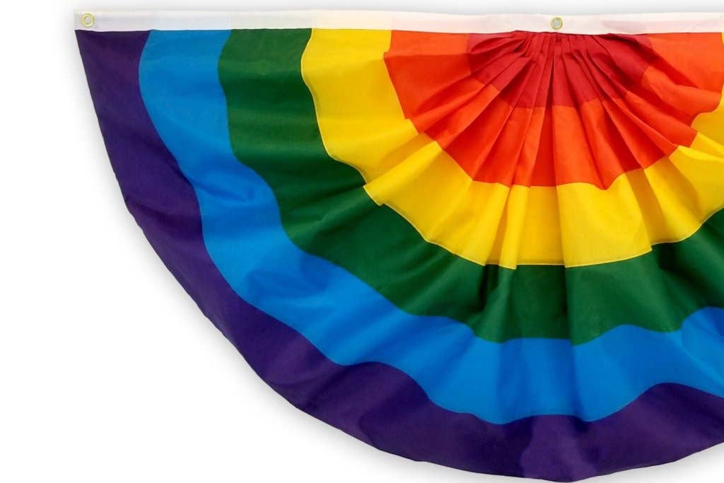 Rainbow Embroidered Bunting Flag 4x2ft