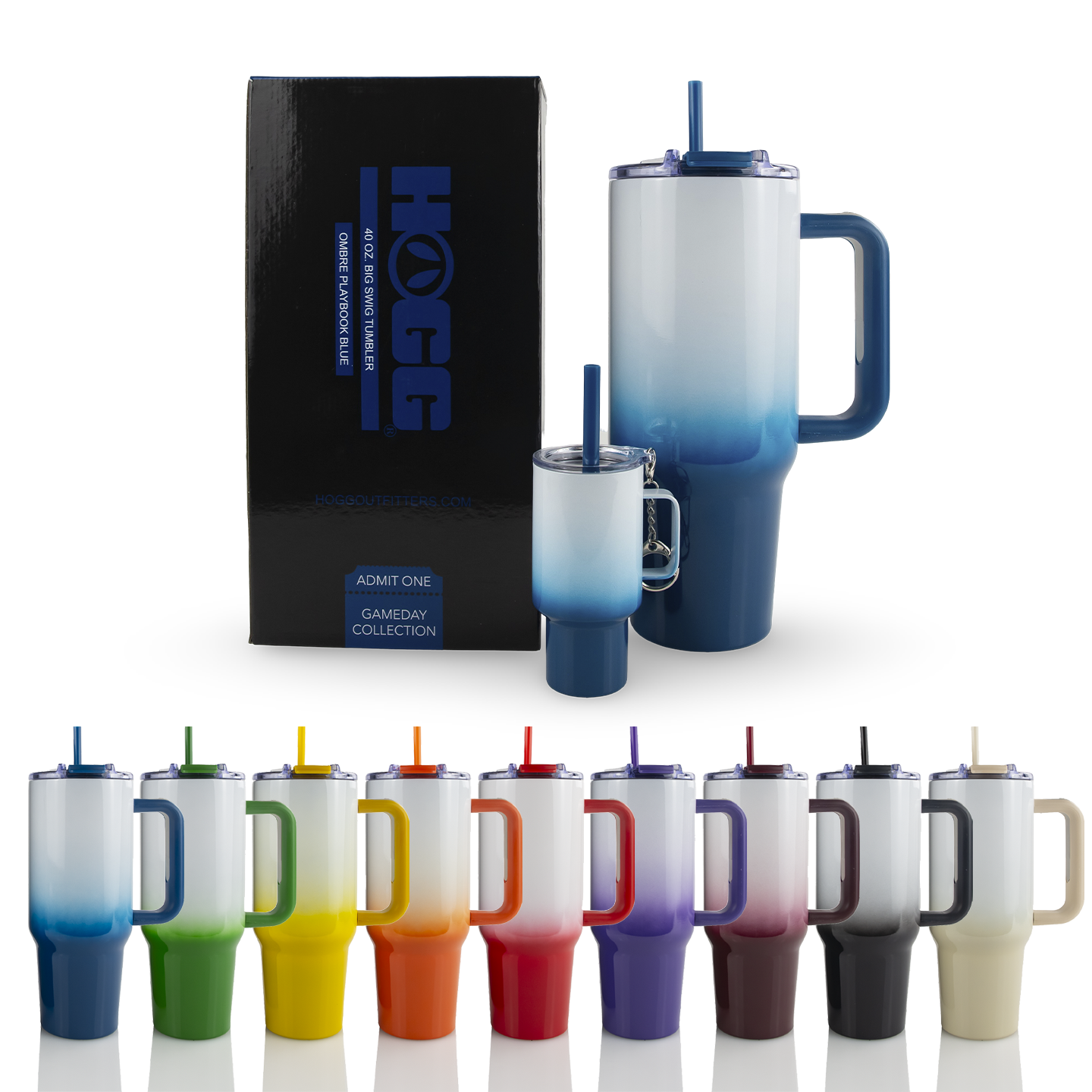 40oz SUBLIMATION TUMBLER BIG SWIG OMBRE + MINI TUMBLER SET