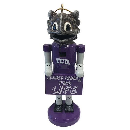 6" Tcu For Life Nutcracker Ornament