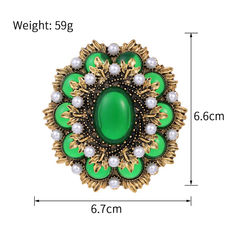 Vintage Court Style Baroque Brooch Pin