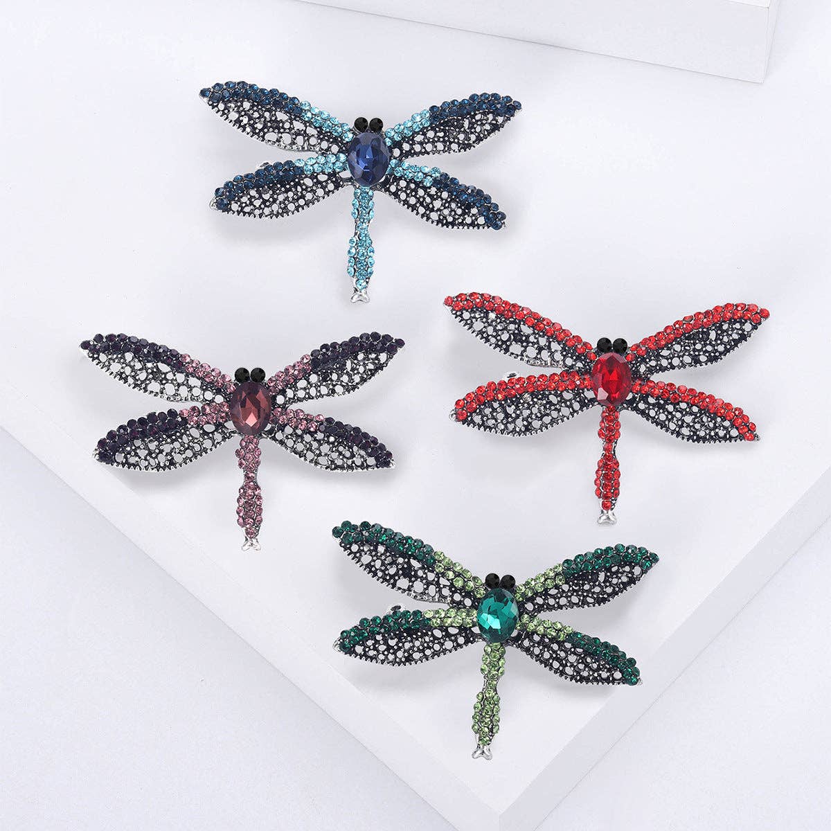 Dragonfly Alloy Rhinestone Brooch