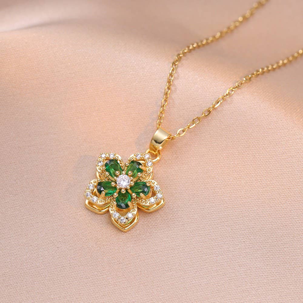 Flower Rotating Spinner Pendant