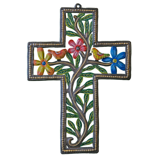 Painted Flower Cross