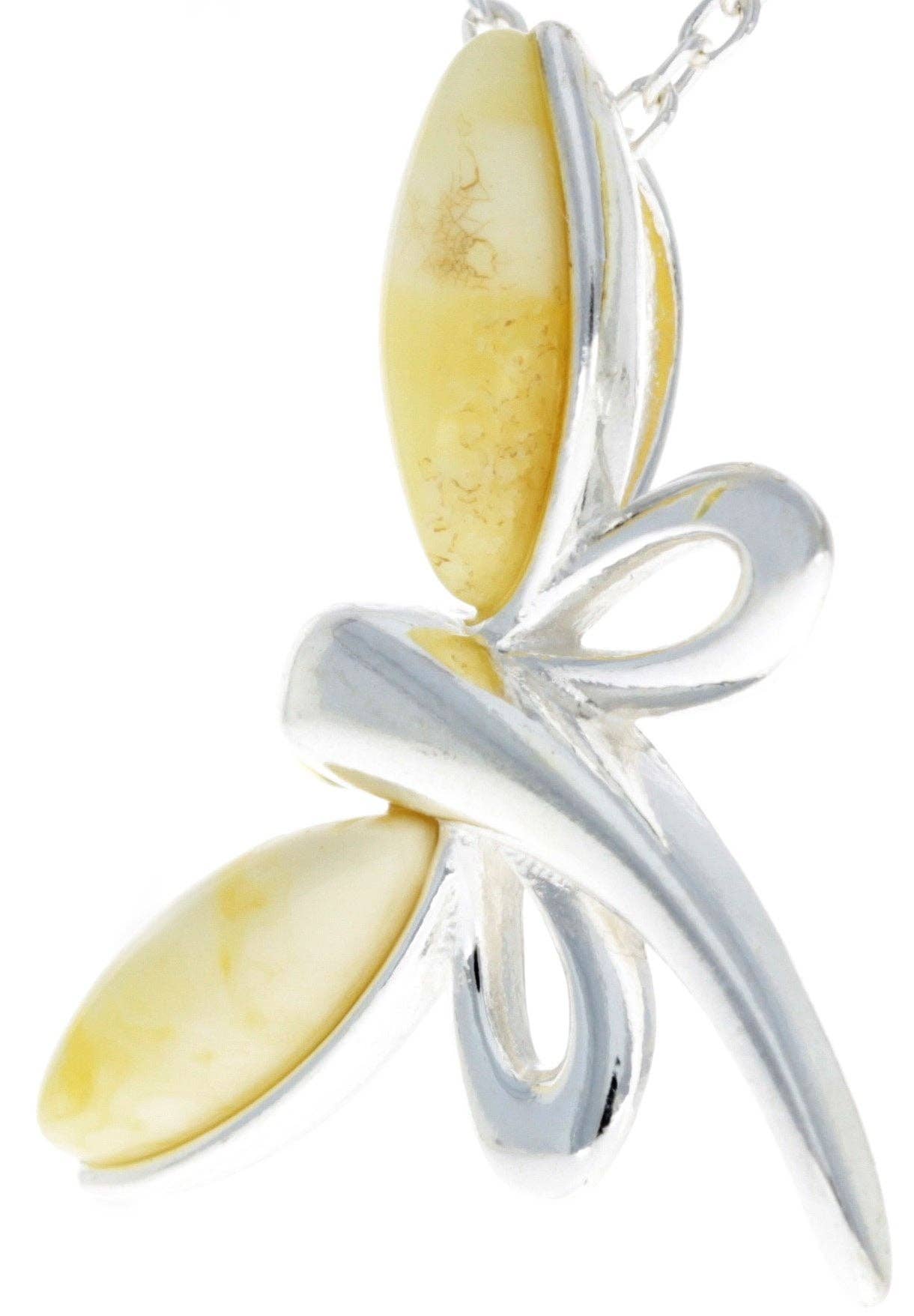 925 Sterling Silver Butterfly with Baltic Amber