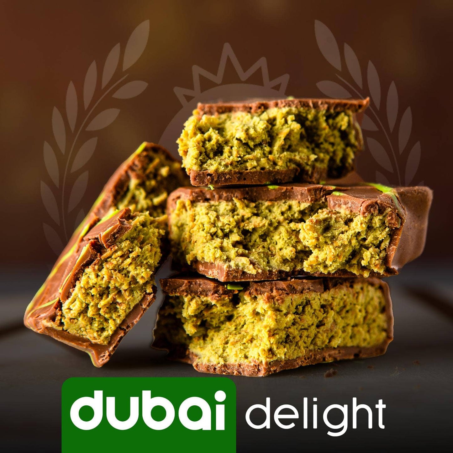 Famous Dubai Chocolate Bar, Premium Pistachio, 3.17oz