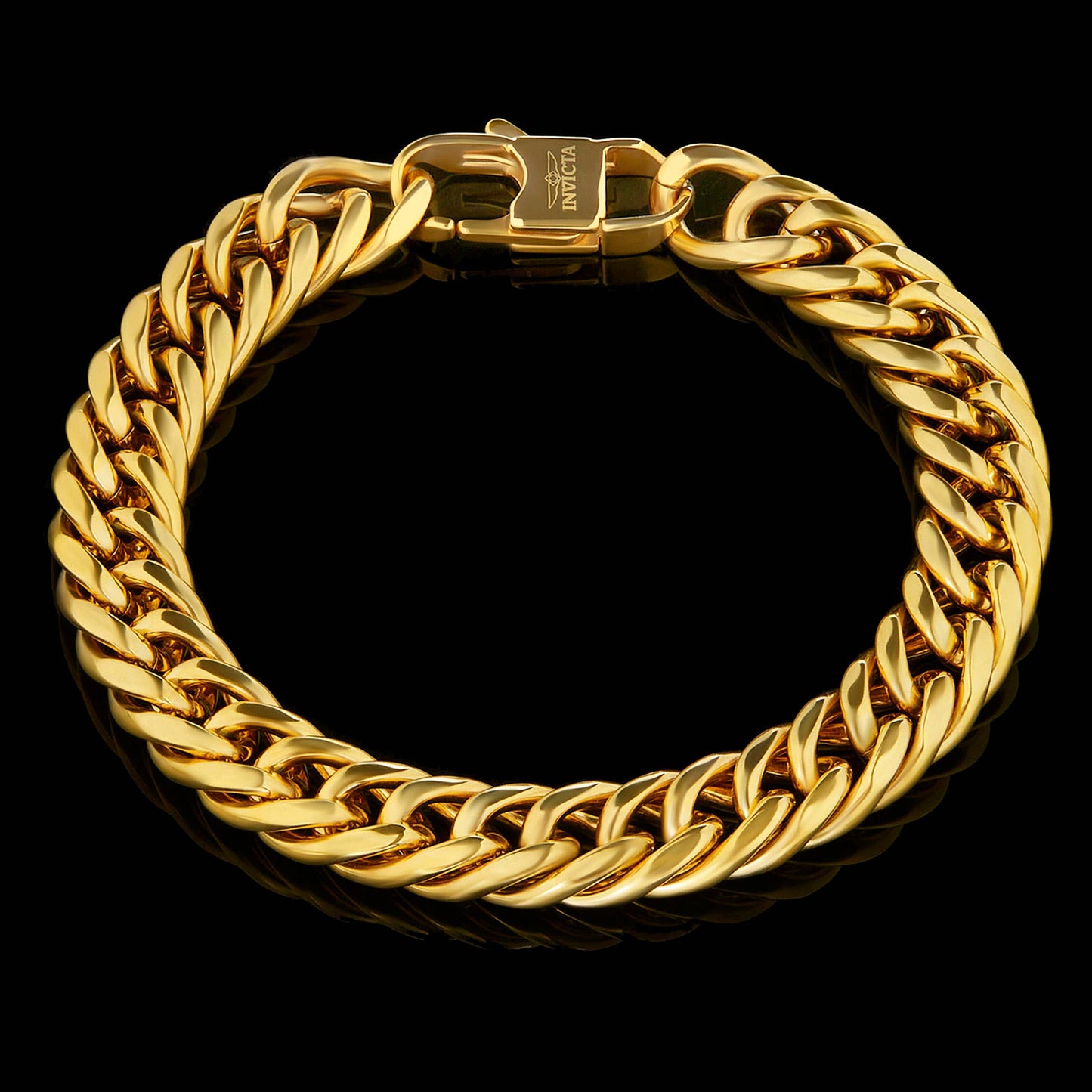 Invicta Jewelry Double Curb Chain Bracelet (11.5mm) - 8.75"