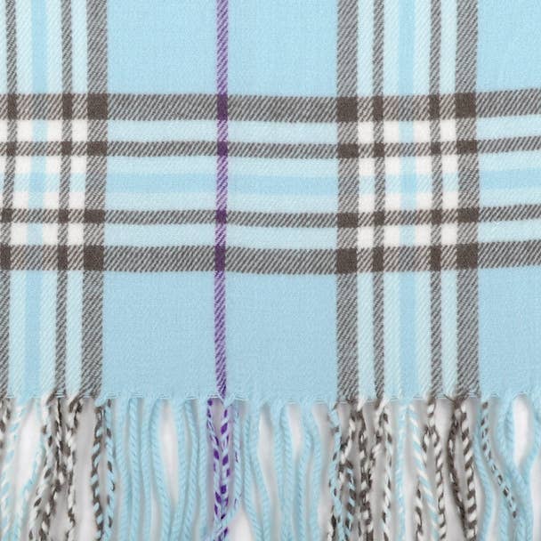 Acrylic Plaid Cashmere Feel Winter Scarf