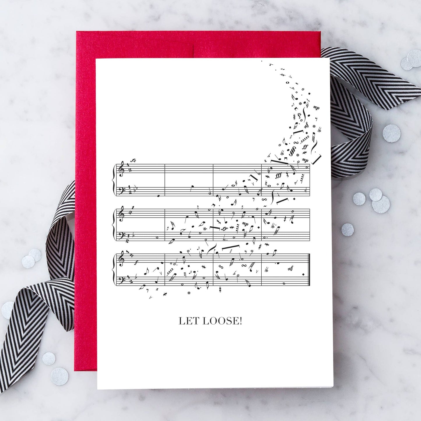 “Let loose - Music Notes" Greeting Card