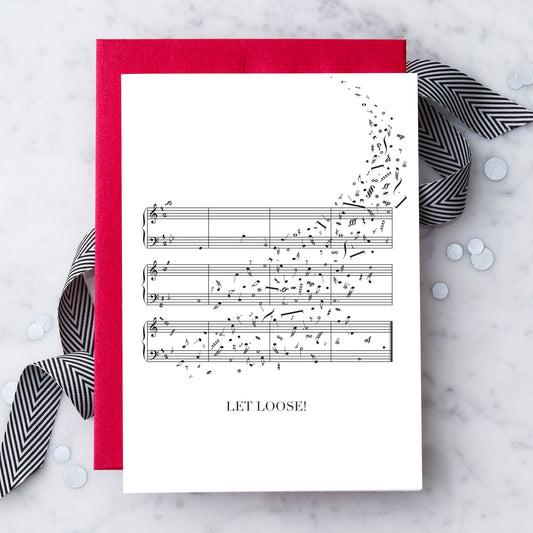“Let loose - Music Notes" Greeting Card