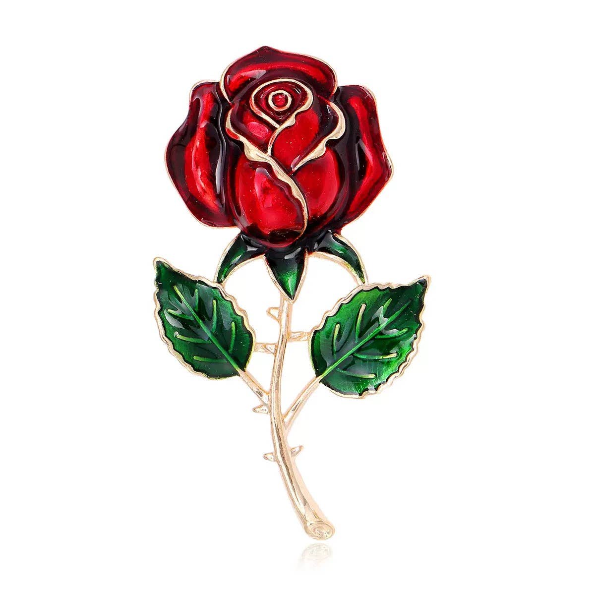 Rose Alloy Brooch