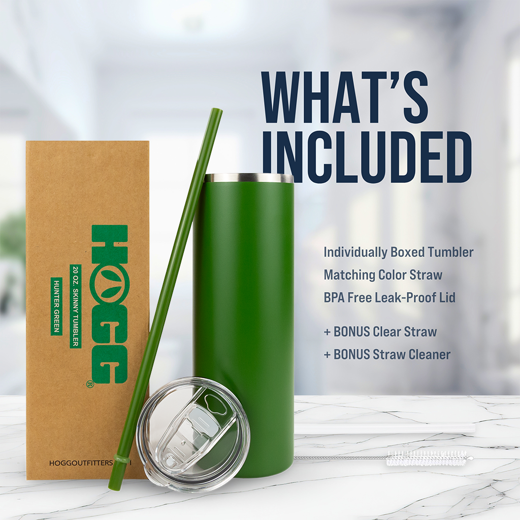 20oz POWDER COATED SKINNY TUMBLER
