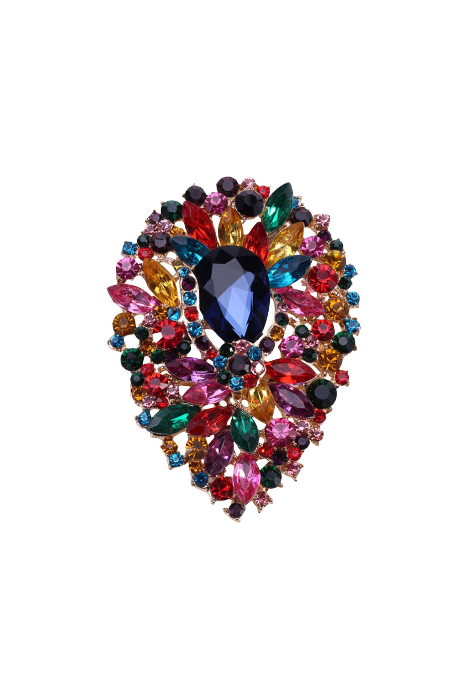 Teardrop Rhinestone Brooch
