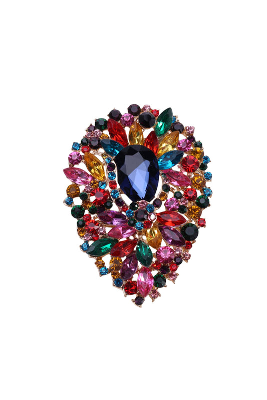 Teardrop Rhinestone Brooch