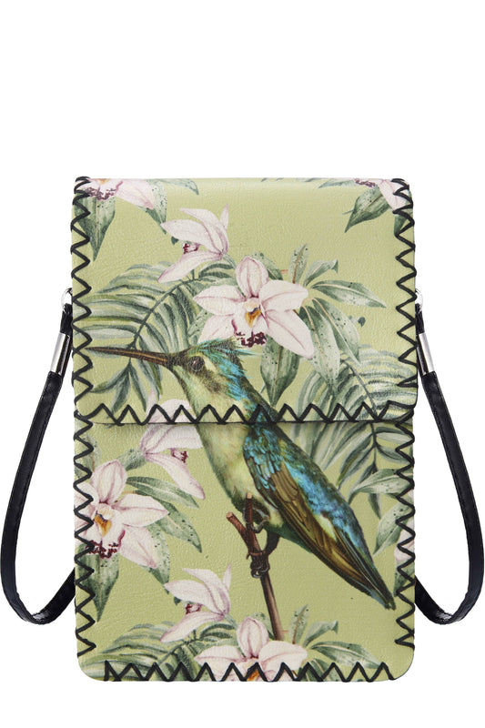 Floral Woodpecker Printed Crossbody