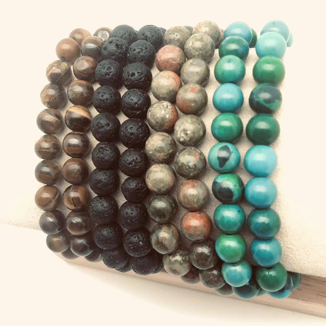 8MM Elastic Natural Stone Bracelets