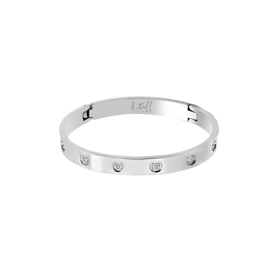 8-Stone Bold Bangle Bracelet