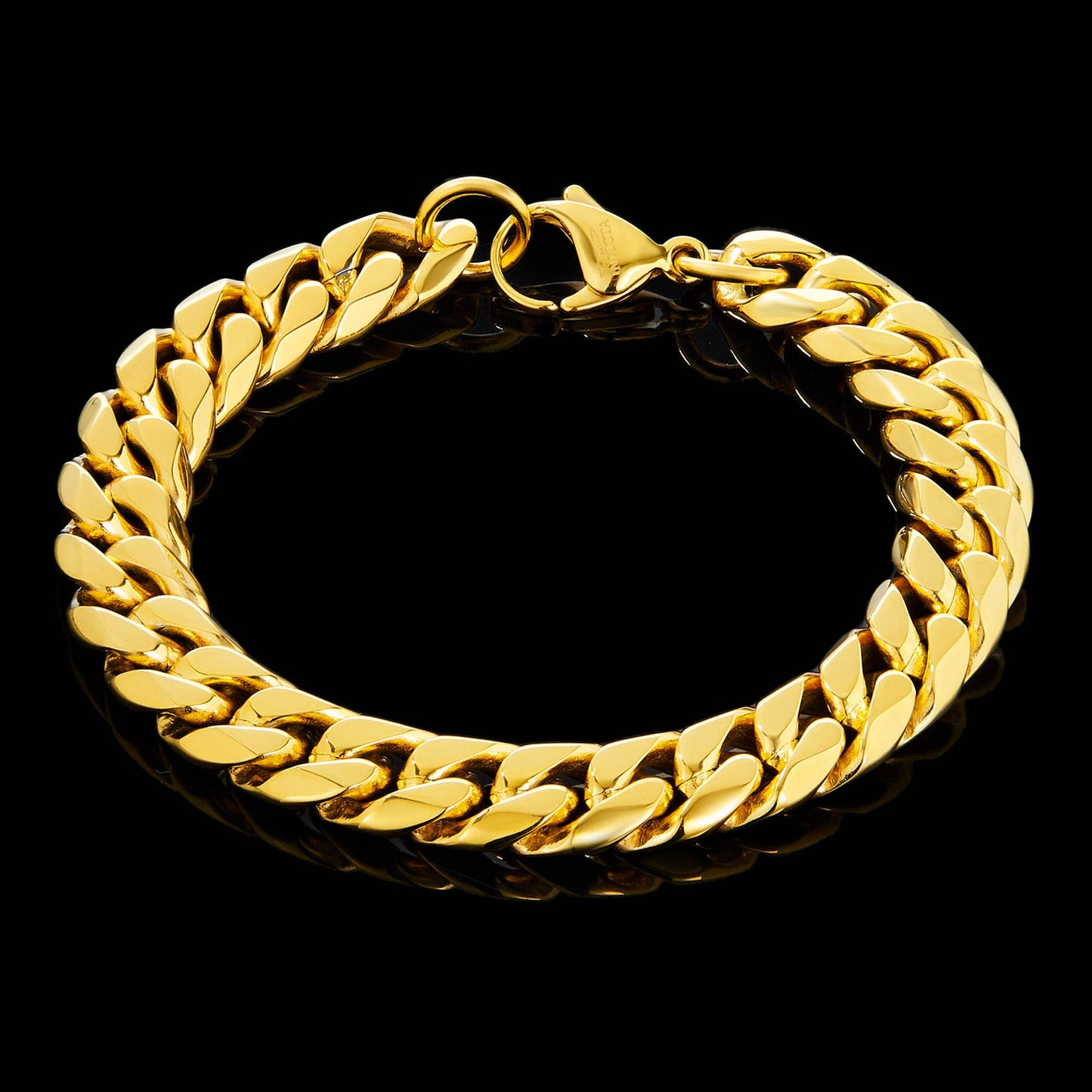 Invicta Jewelry Curb Chain Steel Bracelet (12mm) - 8.75"