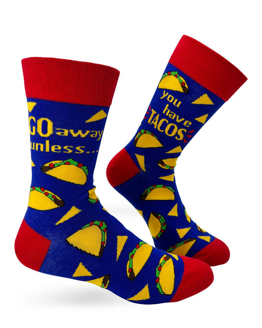 Go Away Unless You Have Tacos Men's Novelty Socks