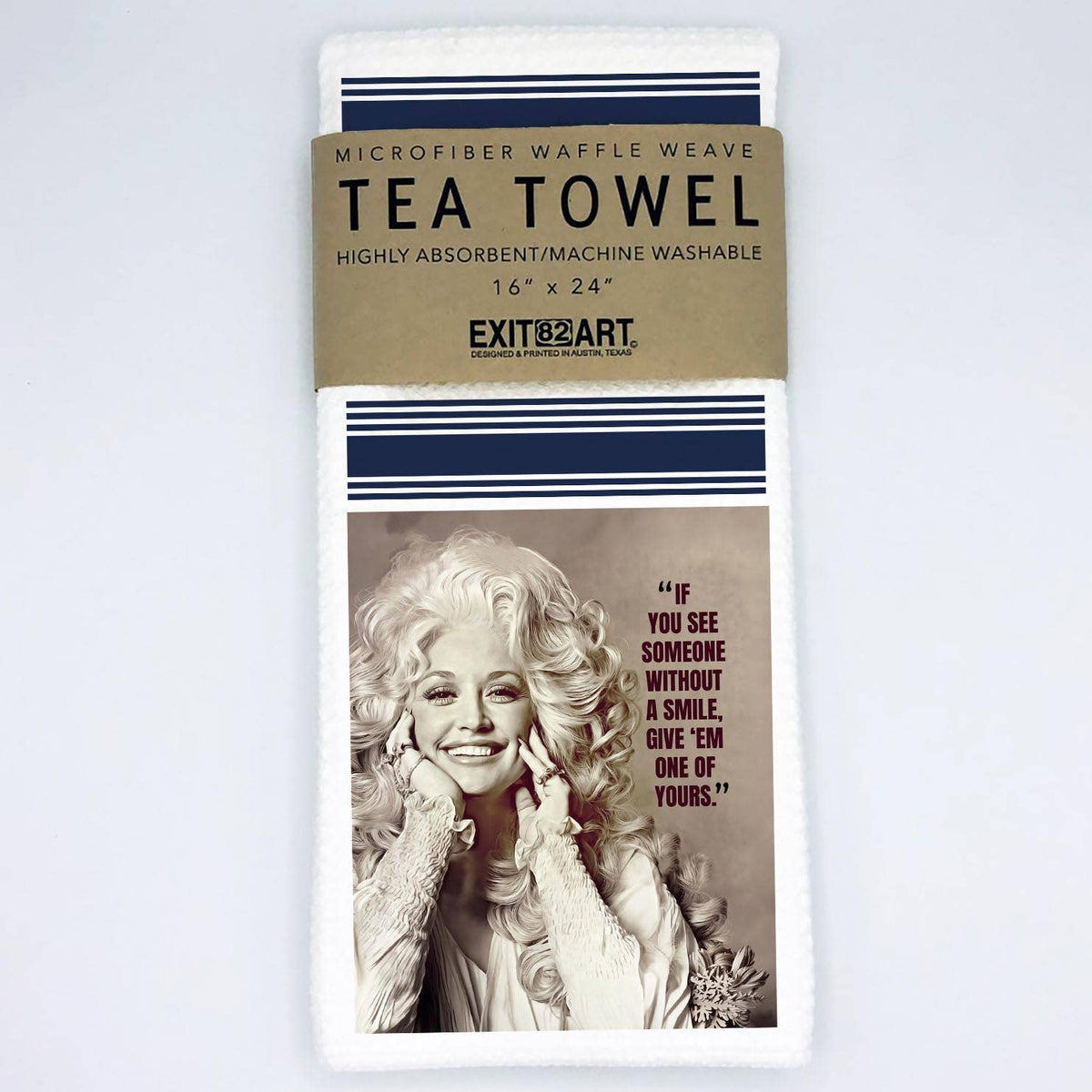 Dolly Parton - 16" x 24" Waffle Weave Tea Towel