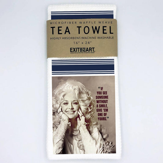 Dolly Parton - 16" x 24" Waffle Weave Tea Towel