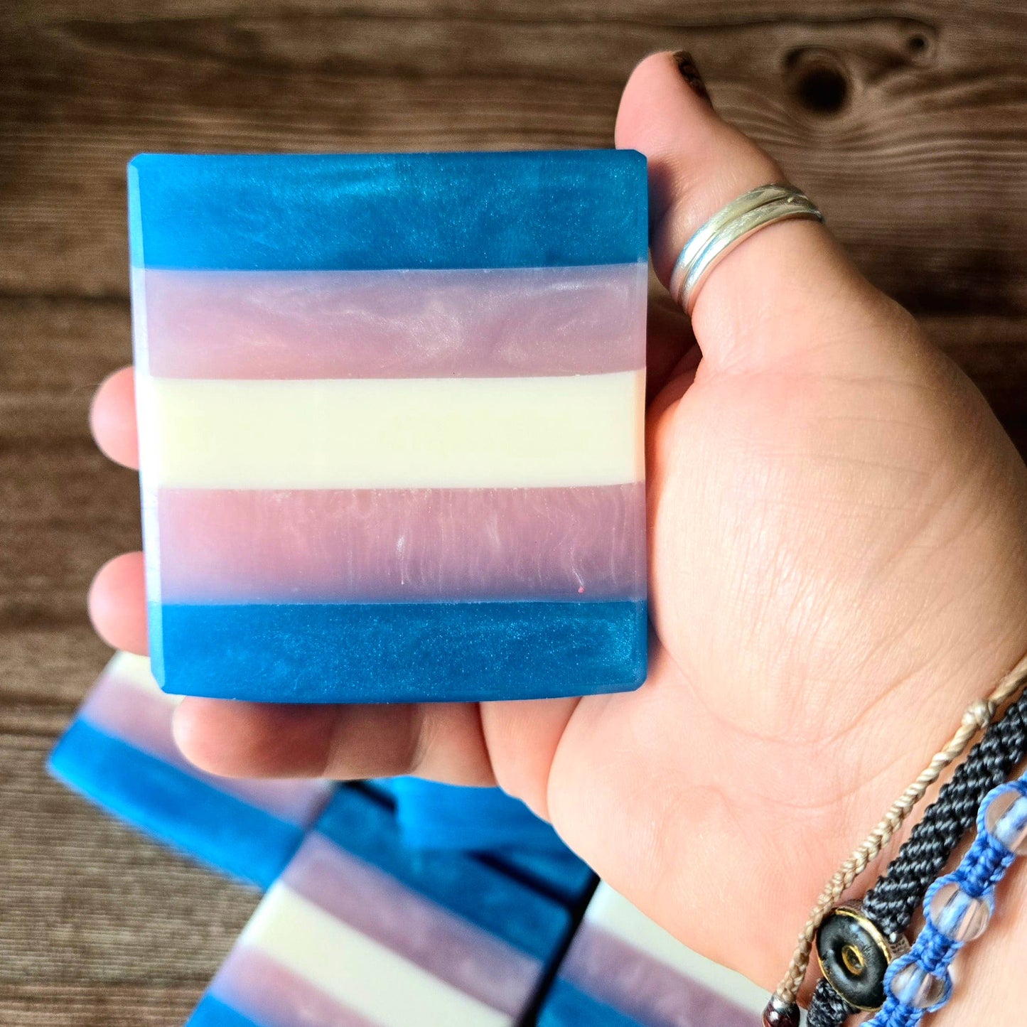 Trans Pride Handcrafted Soap, LBGTQ Pride Flag Soap