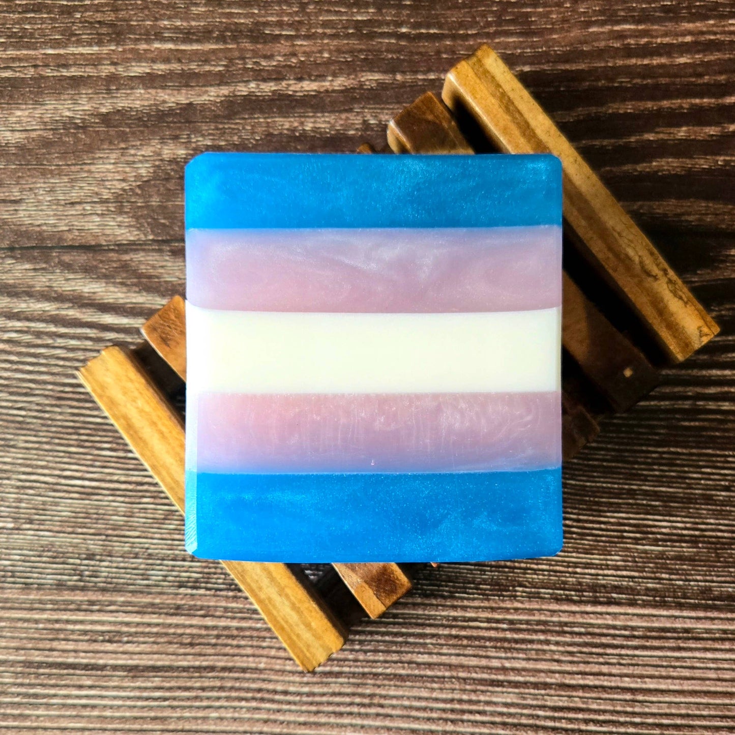Trans Pride Handcrafted Soap, LBGTQ Pride Flag Soap