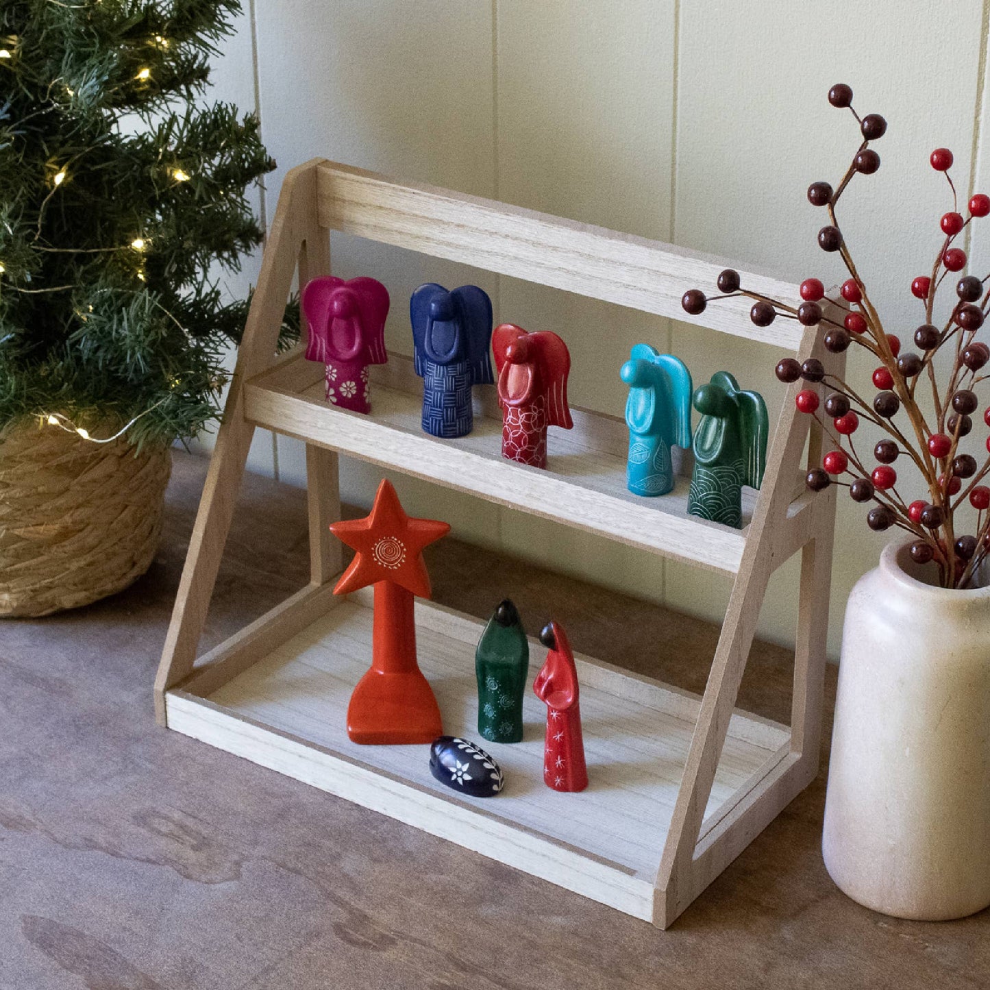 Colorful 4 Piece Nativity