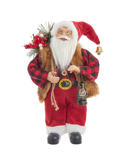 12" Santa with Plaid Shirt
