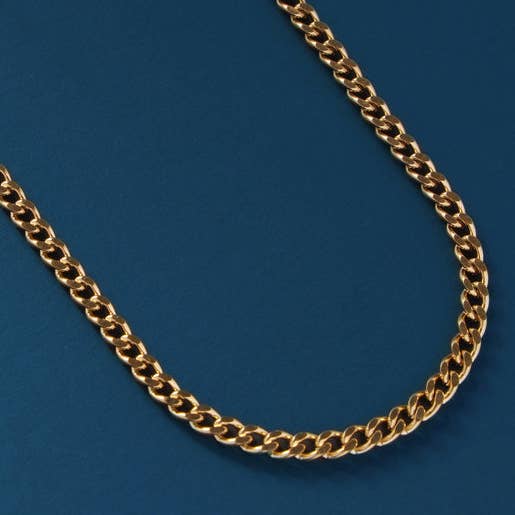 3.5 mm Gold Cuban Chain Necklace