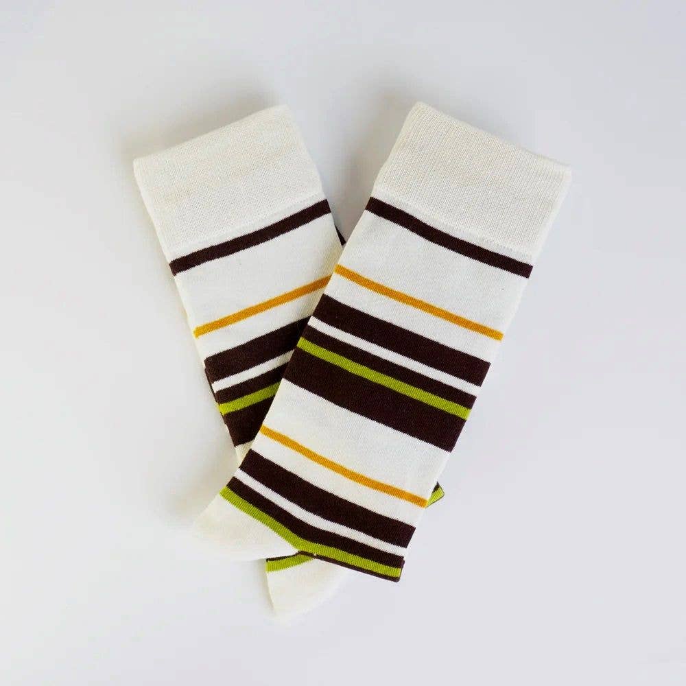 Classic Brown Striped Socks