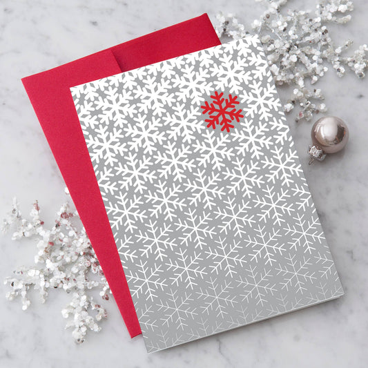 Modern Snowflake Greeting Card