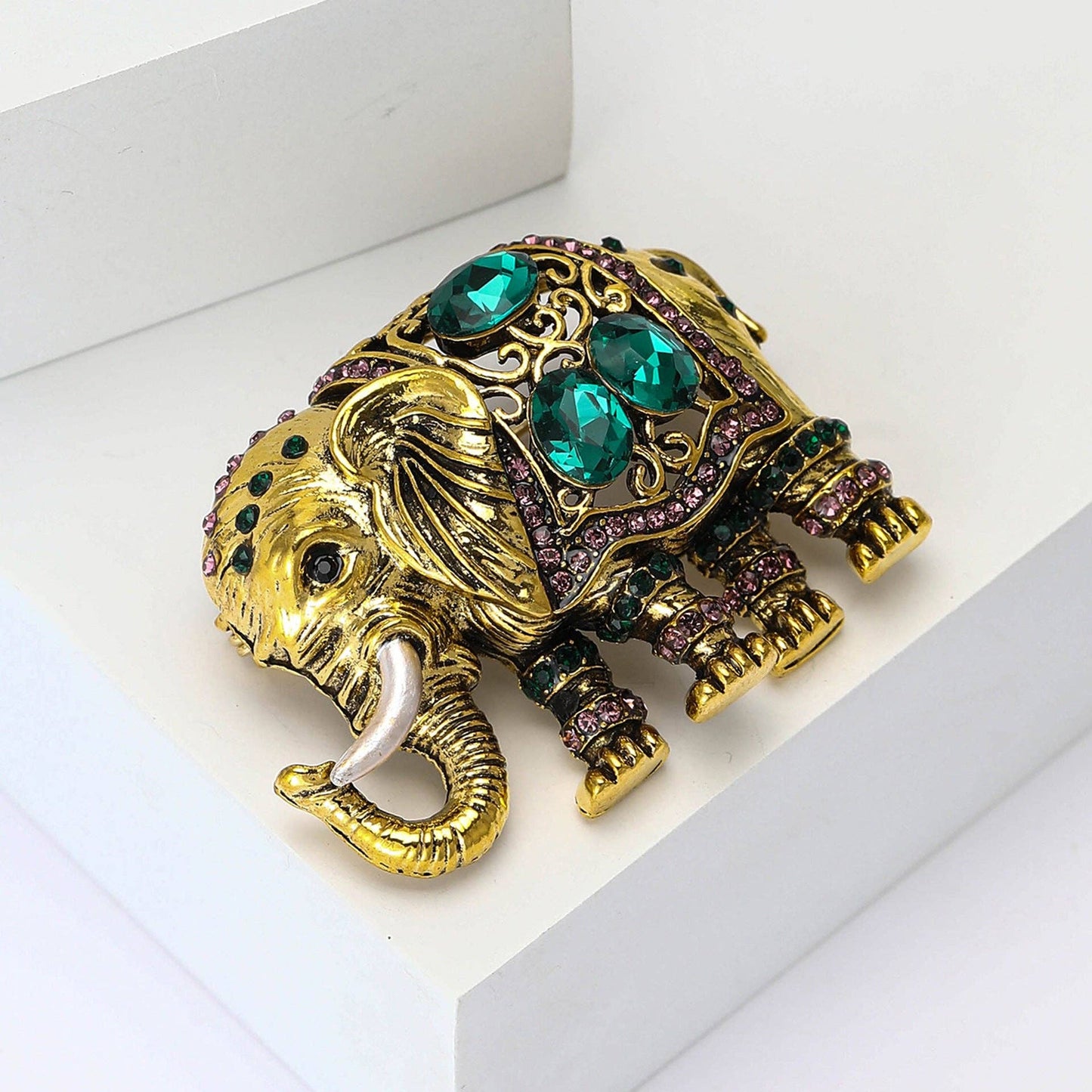 Elephant Rhinestone Brooch