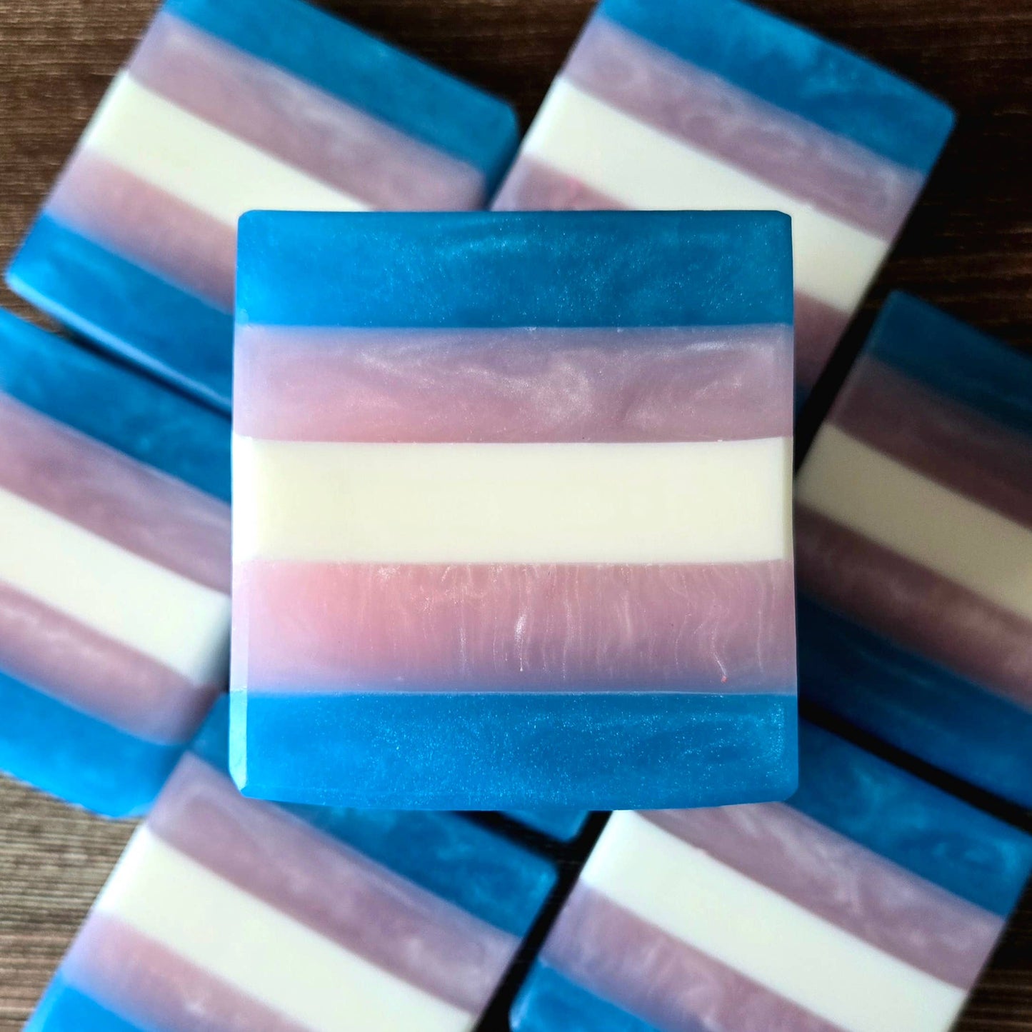 Trans Pride Handcrafted Soap, LBGTQ Pride Flag Soap