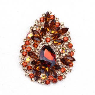 Teardrop Rhinestone Brooch