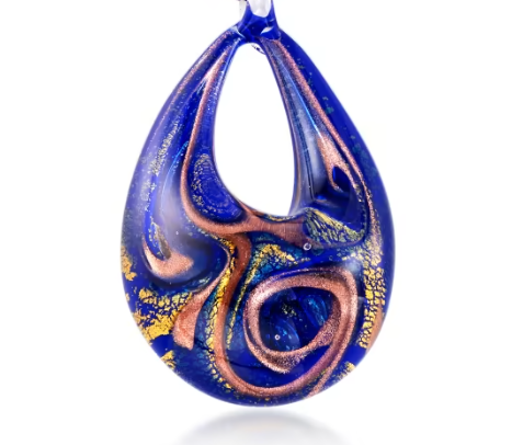 Rialto Murano Glass Pendant Necklace - Multi Color Opt