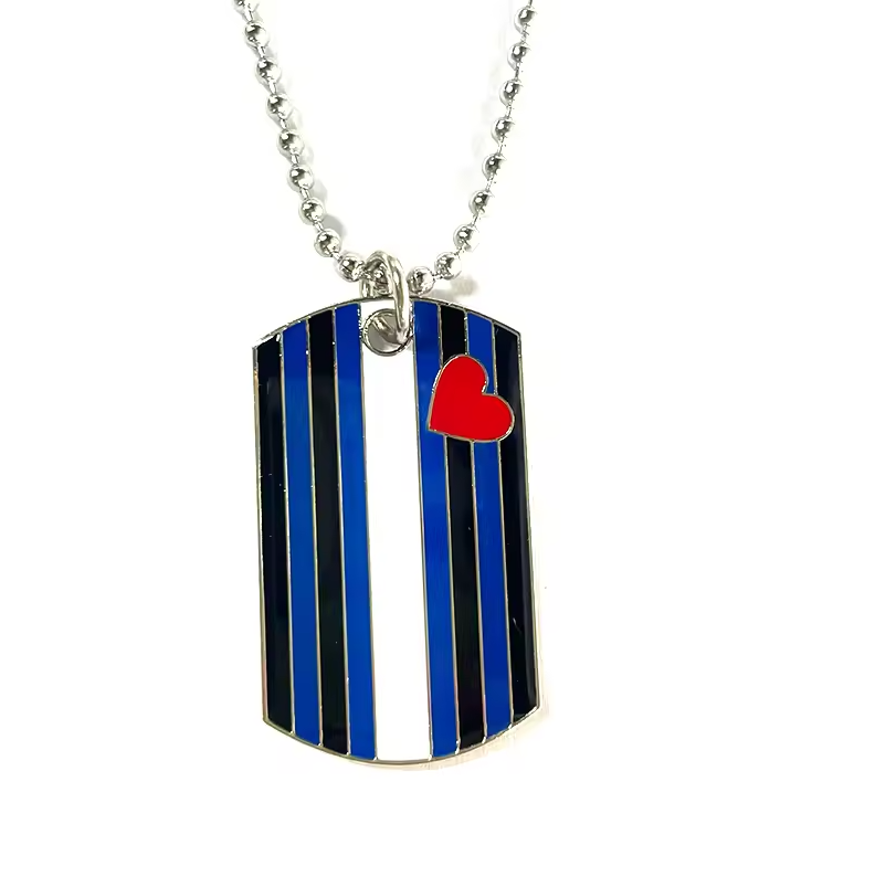 Equality Leather Flag Dog Tag Necklace