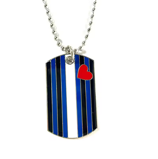 Equality Leather Flag Dog Tag Necklace