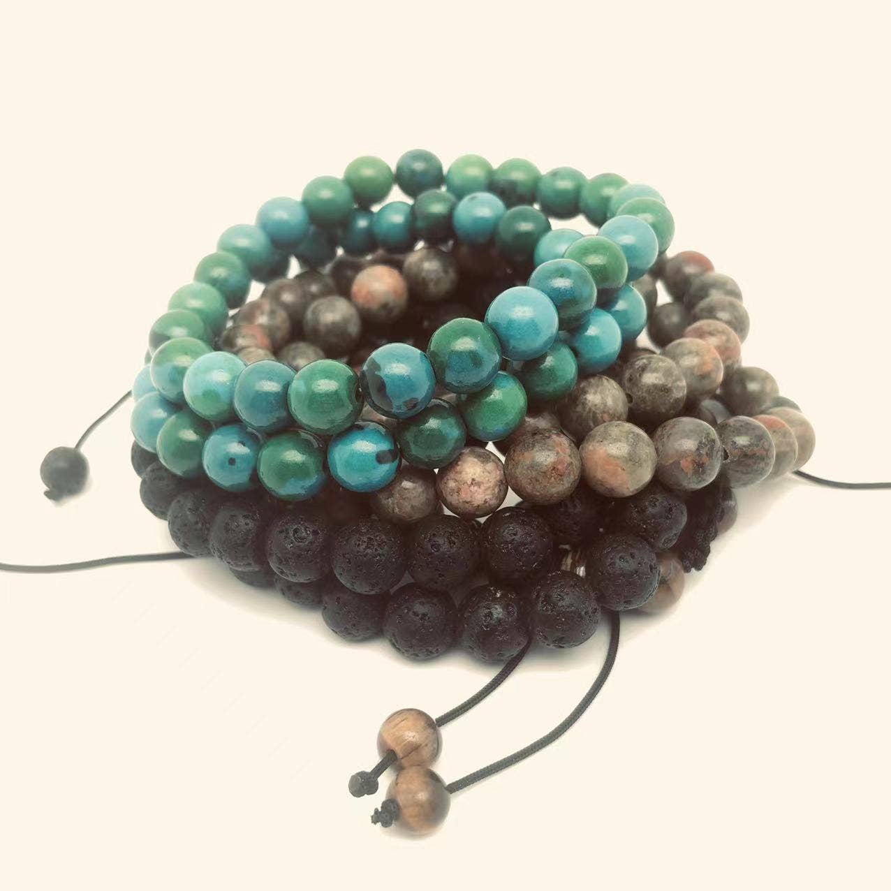 8MM Elastic Natural Stone Bracelets