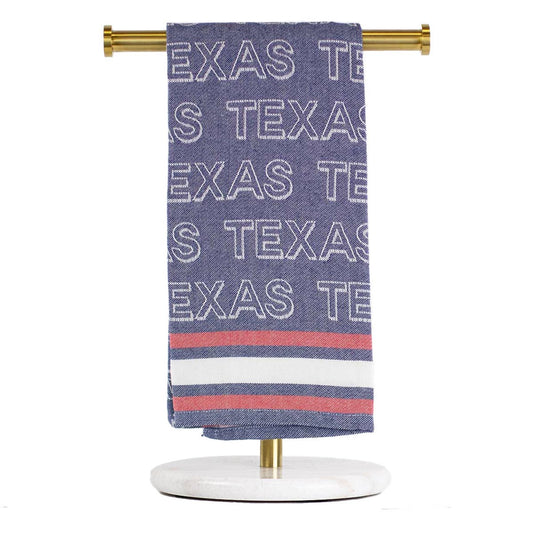 Texas Jacquard Hand Towel   Blue/Red/White   20x28