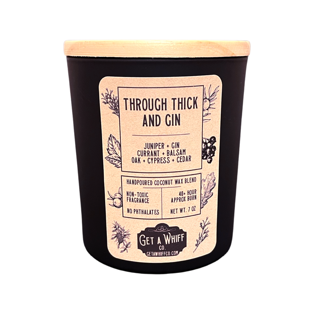 Through Thick & Gin, Cedar & Cypress Soy/Coconut Candle